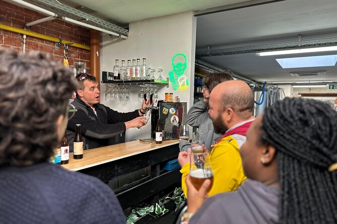 Beer tasting in a Brussels Micro Brewery and Distillery - The tap room is worth planning for
