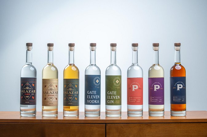 Distillery Tour at Gate 11 - The tasting room: four choices from a wide shelf