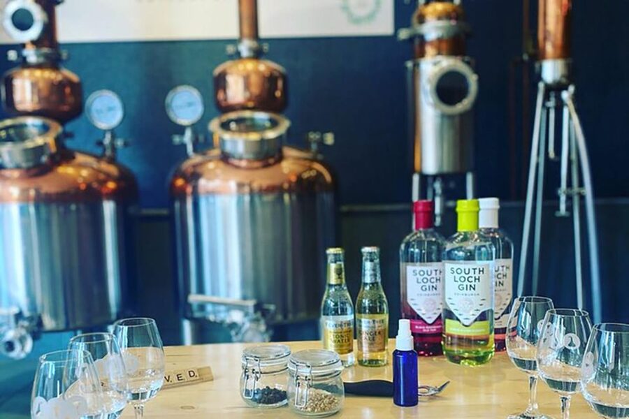 Haggis paired with whisky & gins in 56 North distillery! - Haggis first, whisky and gin after