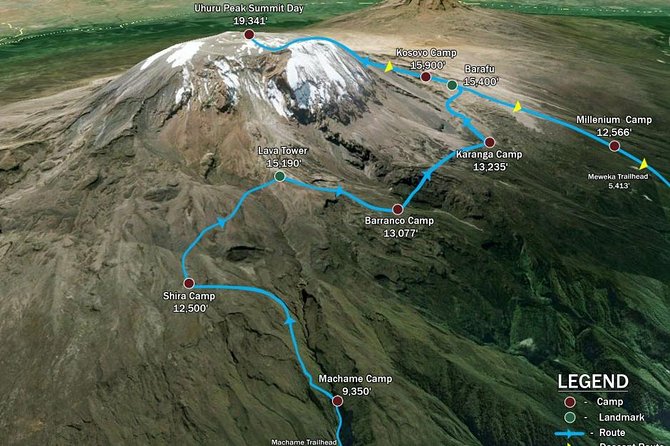 KILIMANJARO MACHAME ROUTE, (Climb 7days) "Whiskey" route - Day 2: Heath and open moorland on the way to Shira 2