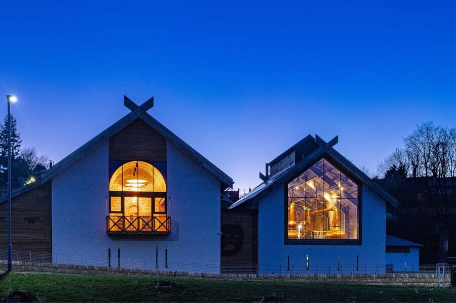 Northumberland: Ad Gefrin Anglo-Saxon Museum & Distillery - The Great Hall and its projected stories